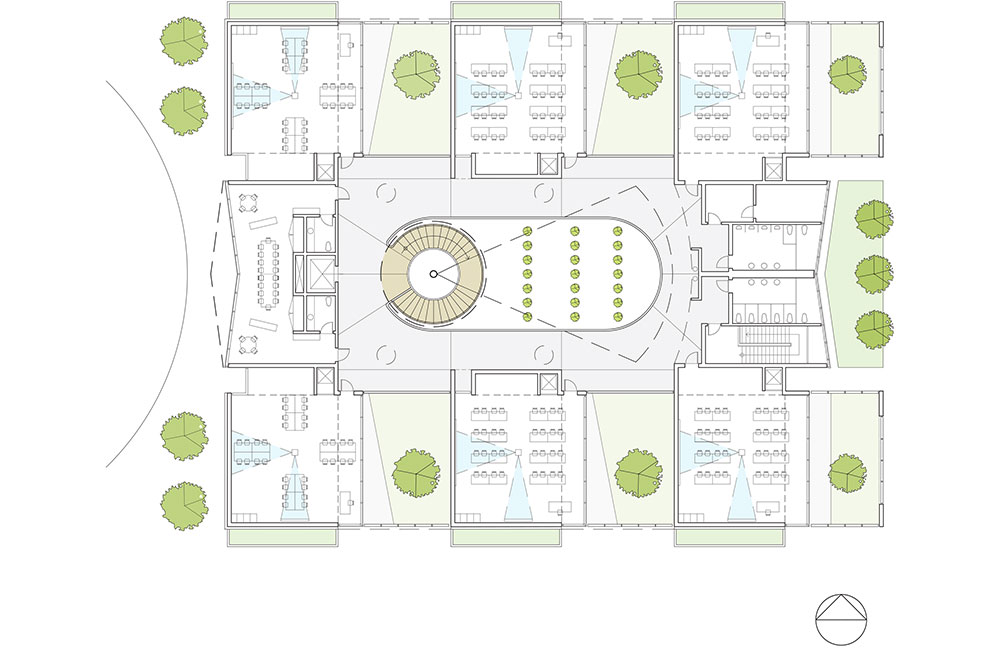 Image 4. Upper level plan of building.