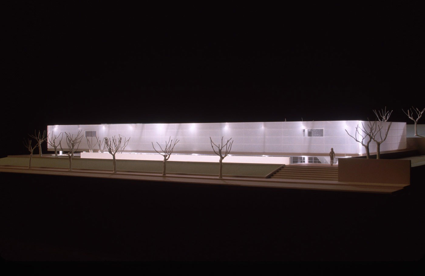 Image 4. Front elevation view of modern residence model.