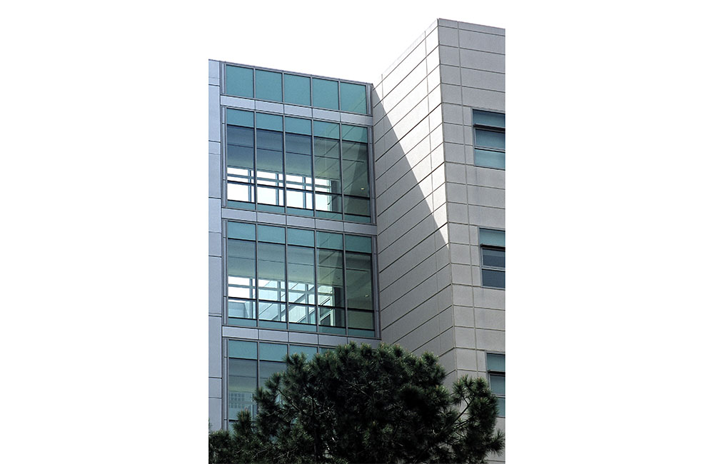 Image 6. Exterior view of the hospital's upper floors.