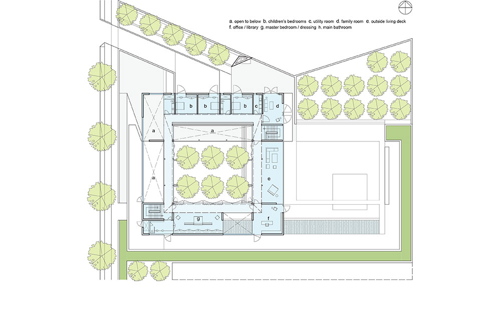 Image 3. Upper level plan of residence.